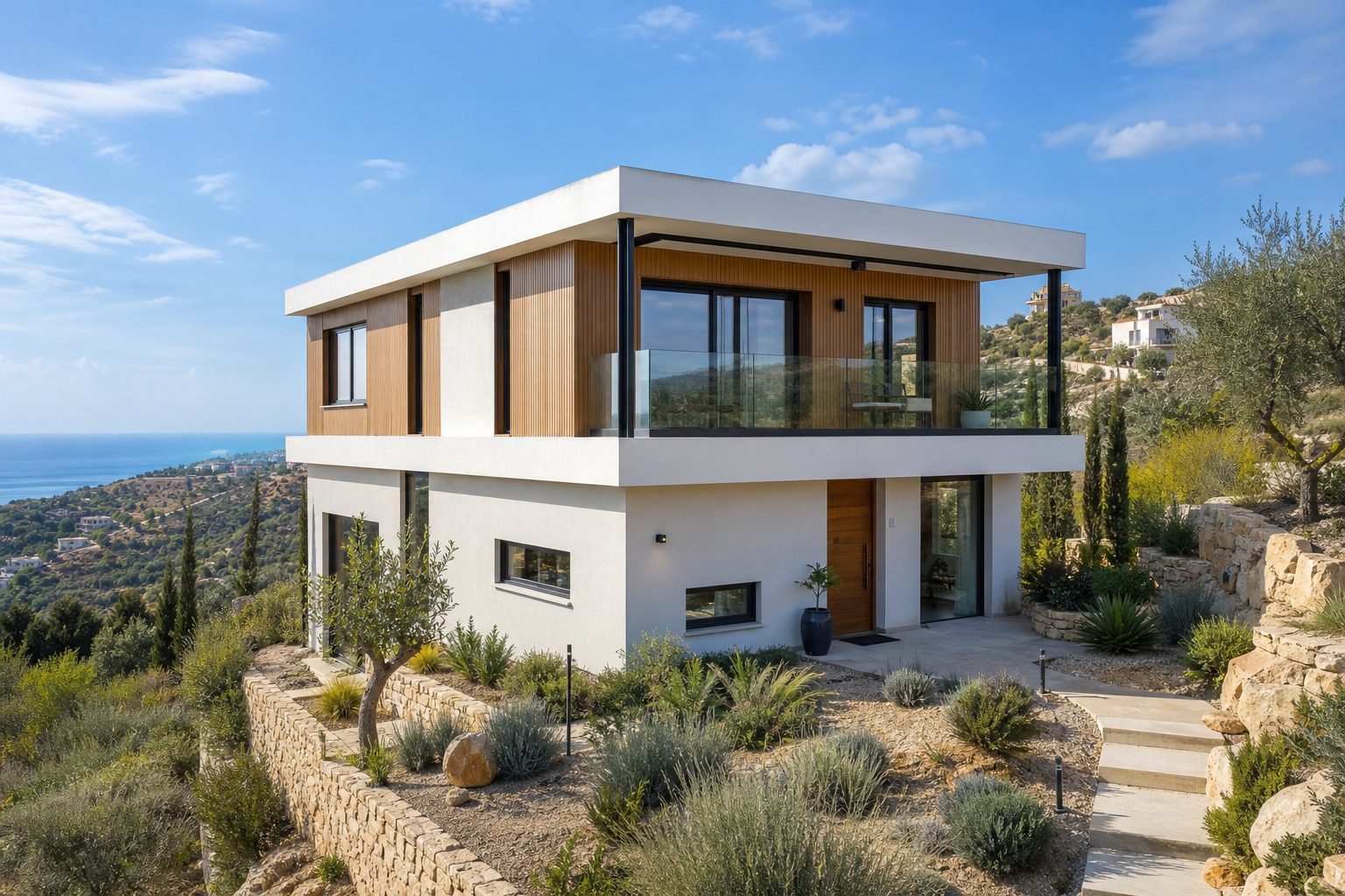 MD207 — 4-bedroom prefab modular home exterior in Cyprus