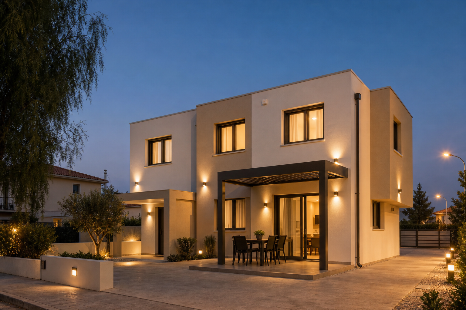 Ypsonas Split-Level Duo — steel frame prefab home in Ypsonas, Limassol