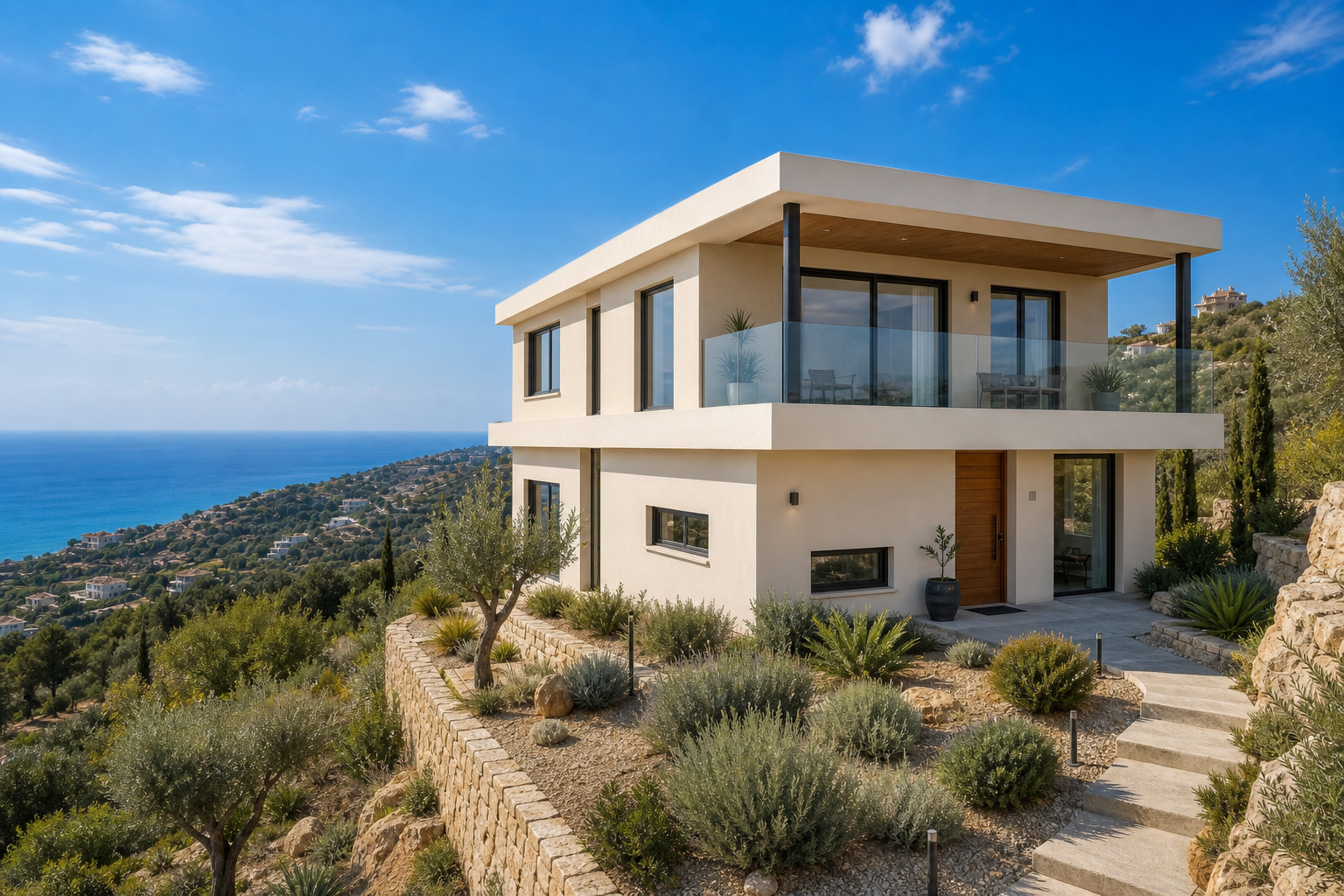 Peyia Villa — steel frame prefab home in Peyia, Paphos