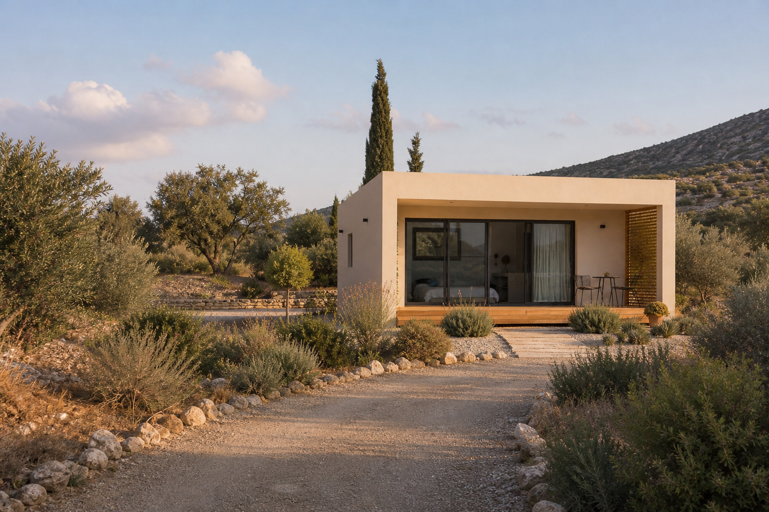 Chloraka Studio — steel frame prefab home in Chloraka, Paphos