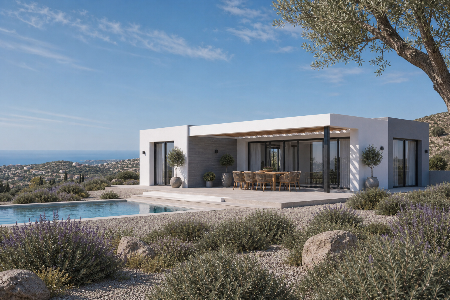 Tala Balance Trio — 3-bedroom μονώροφο prefab home in Tala, Paphos, Cyprus